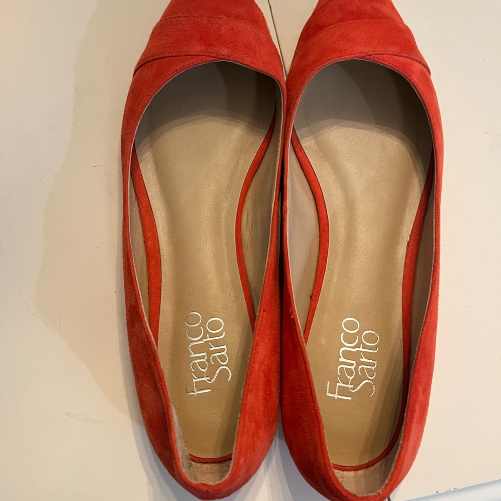 Franco Sarto Women's orange flats